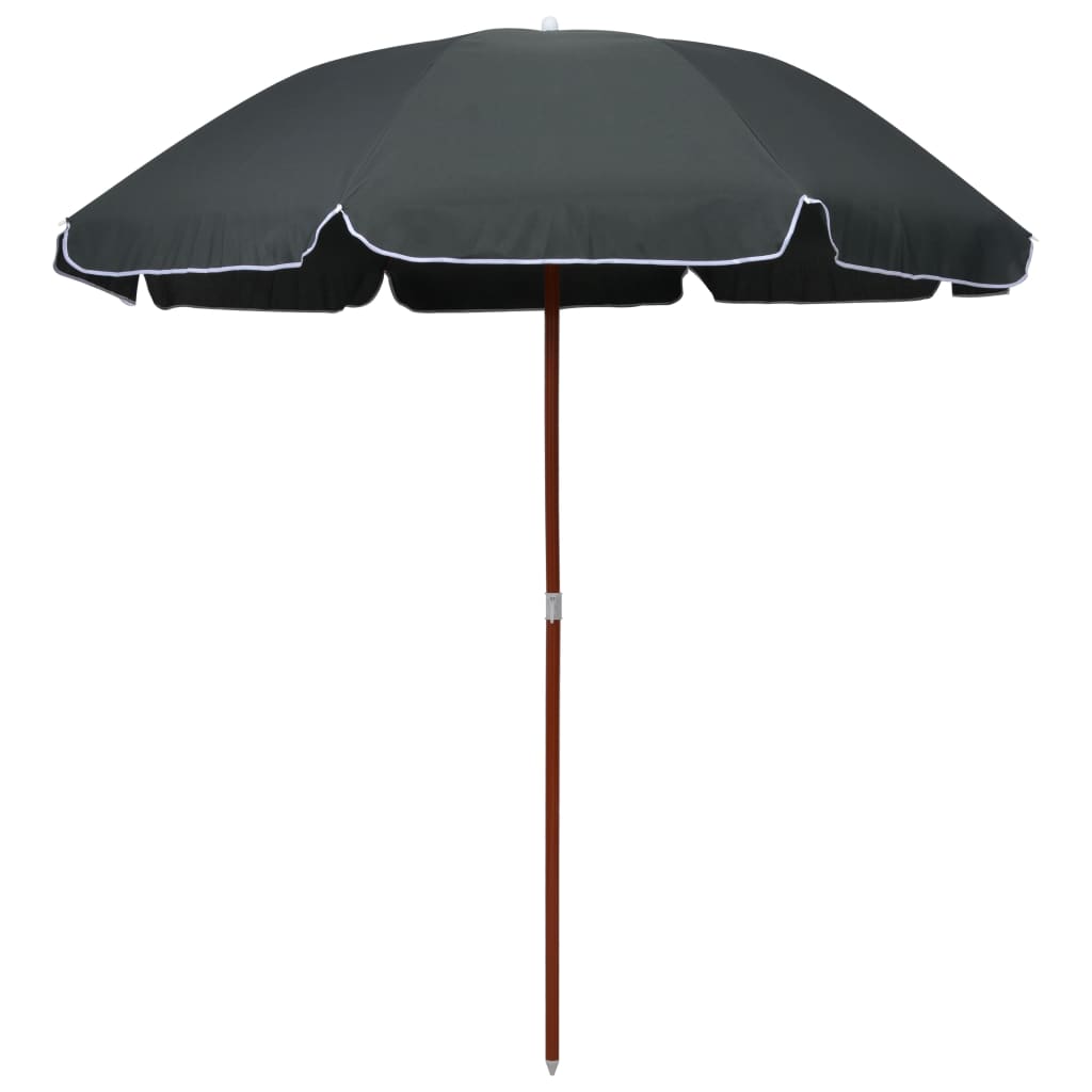 Parasol with Steel Pole 240 cm Anthracite