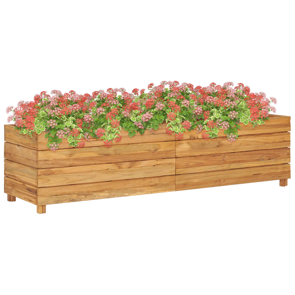 Raised Bed 150x40x38 cm Solid Wood Teak and Steel