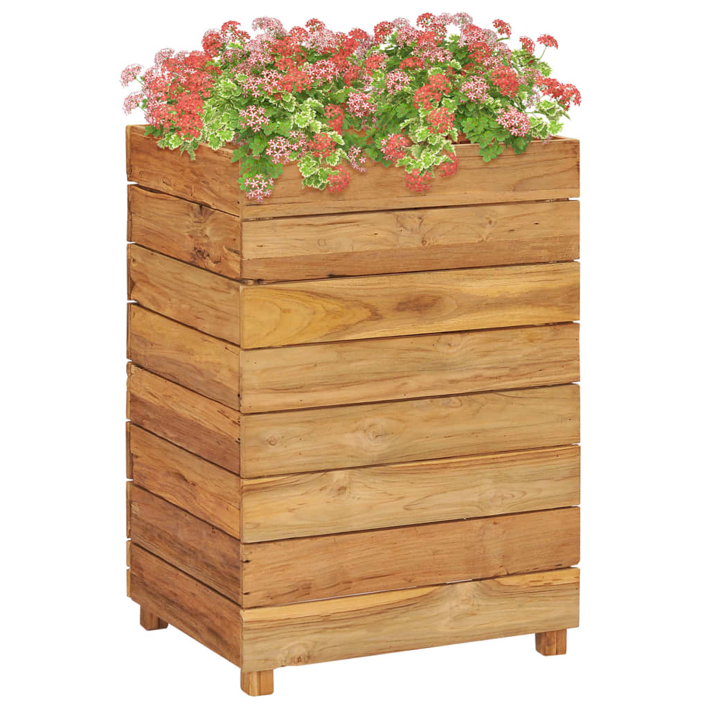 Raised Bed 50x40x72 cm Solid Wood Teak and Steel