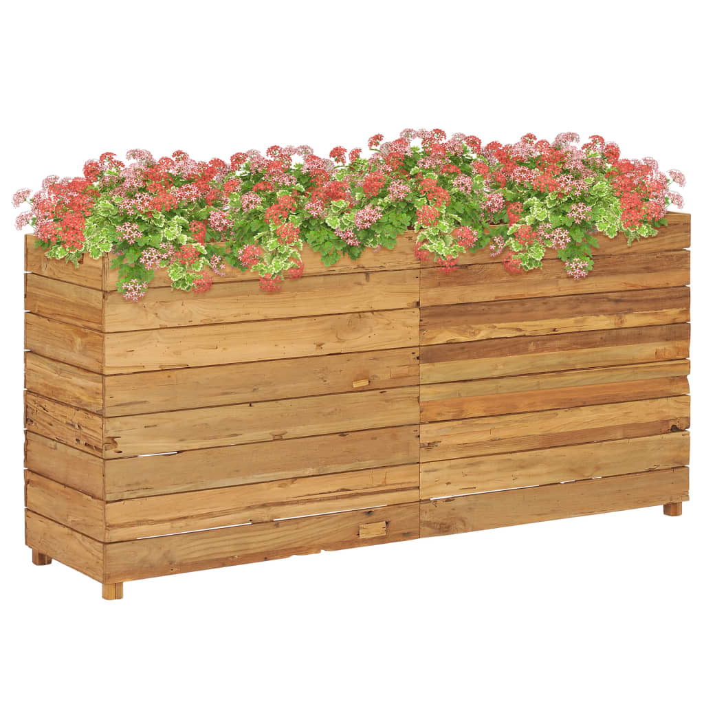 Raised Bed 150x40x72 cm Solid Wood Teak and Steel