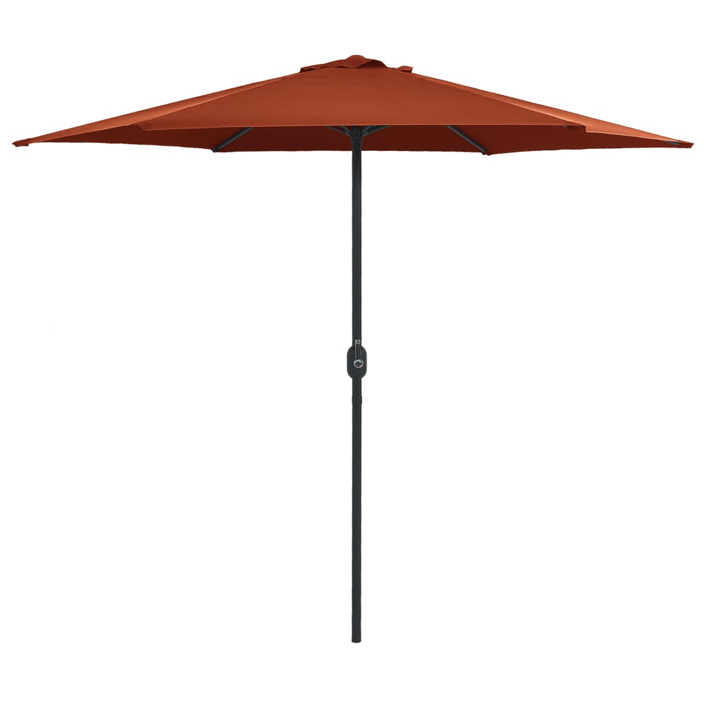 Outdoor Parasol with Aluminium Pole 270x246 cm Terracotta