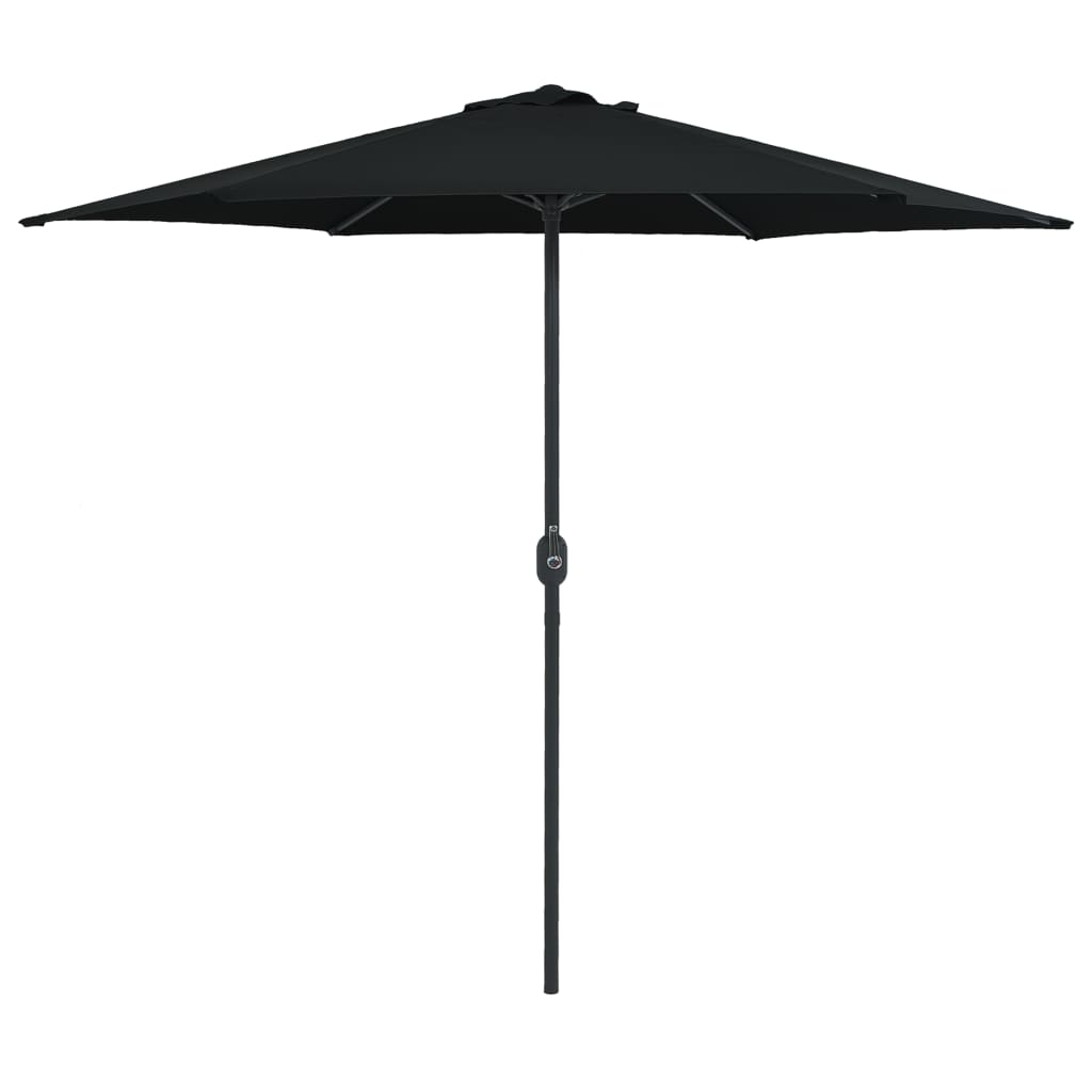 Garden Parasol with Aluminium Pole 270x246 cm Black