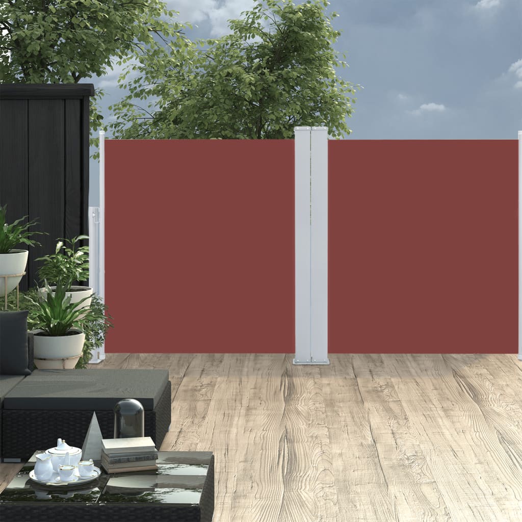 Retractable Side Awning Brown 120x600 cm