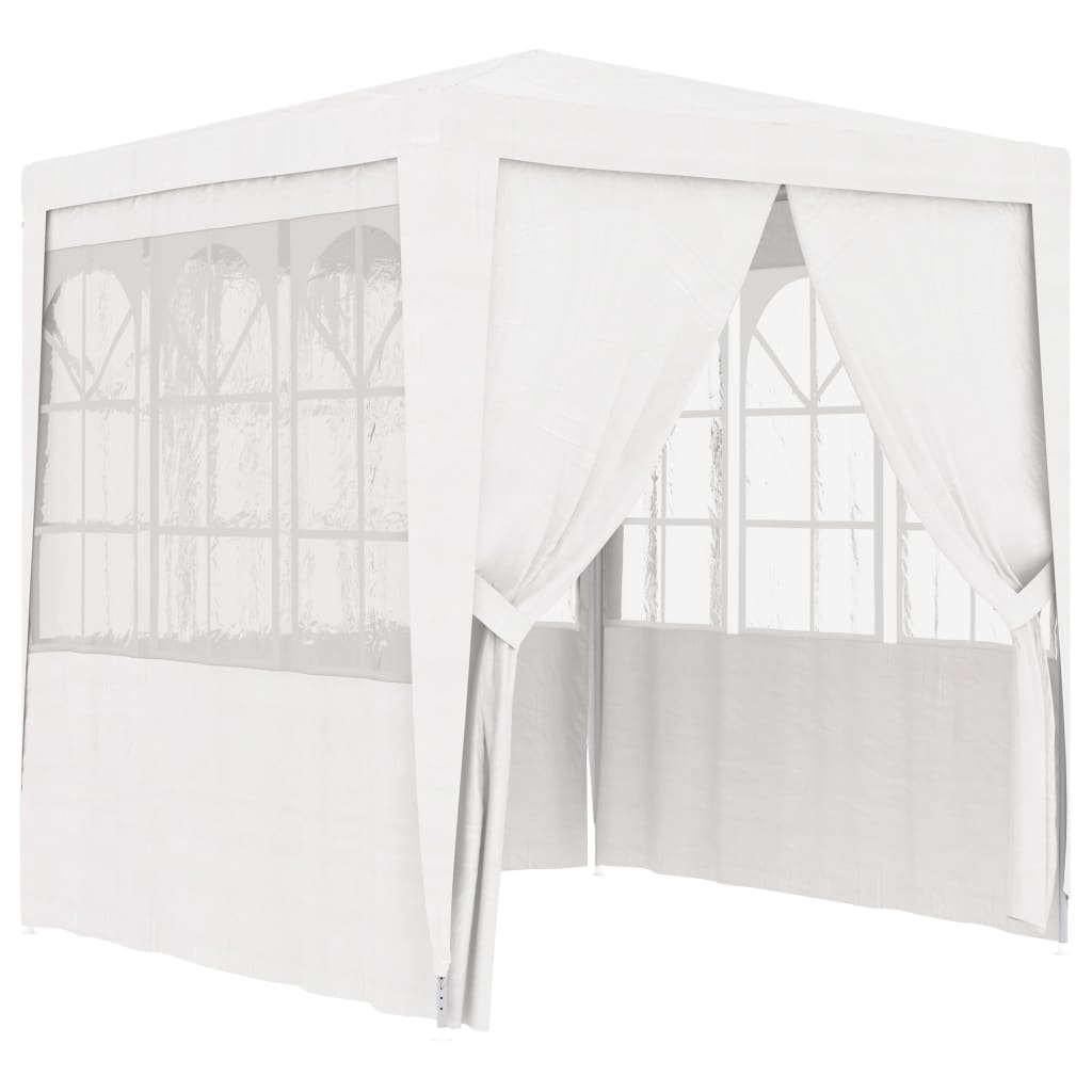 Professional Party Tent with Side Walls 2.5x2.5 m White 90 g/m2