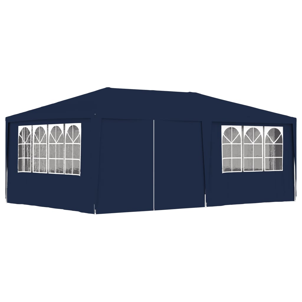 Professional Party Tent with Side Walls 4x6 m Blue 90 gm