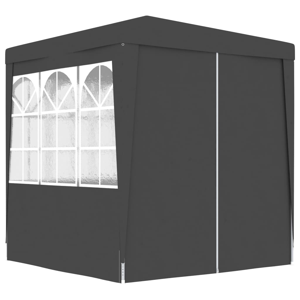 Professional Party Tent with Side Walls 2x2 m Anthracite 90 gm
