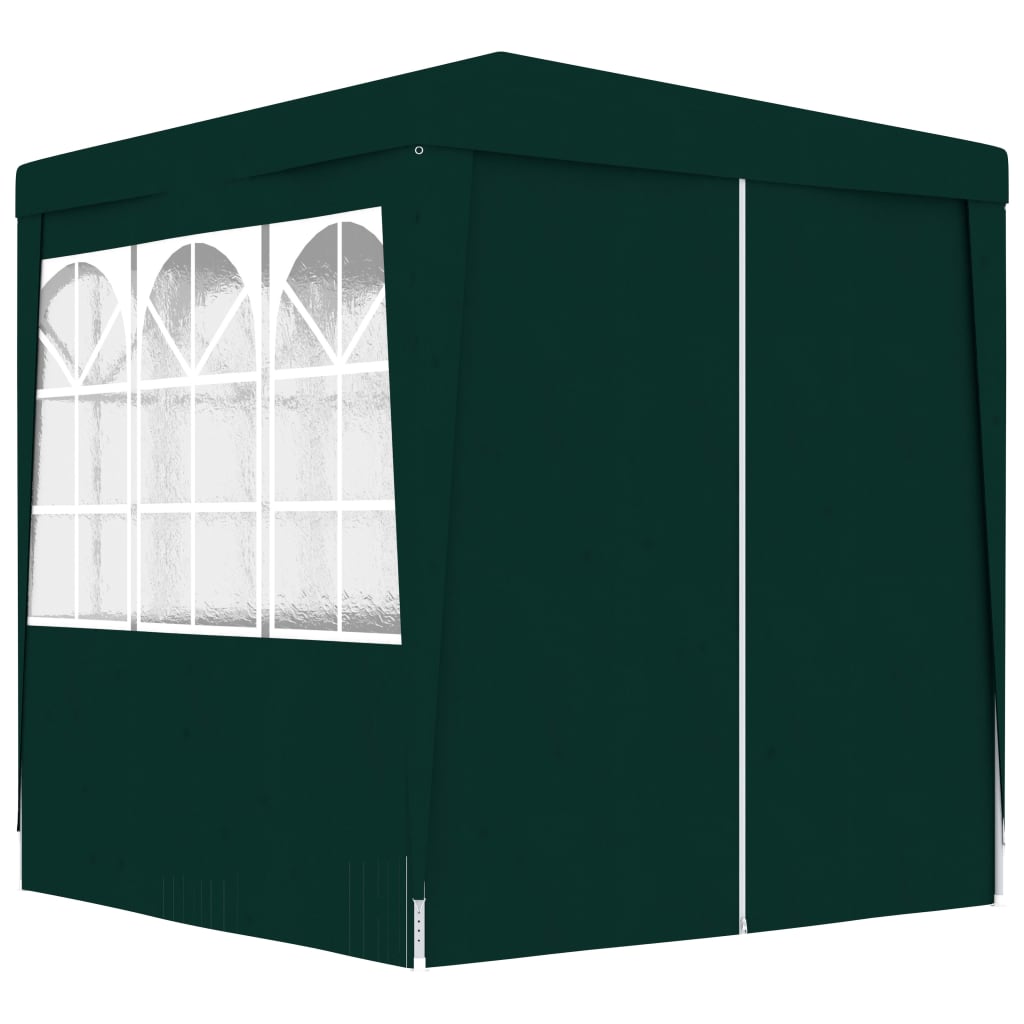 Professional Party Tent with Side Walls 2x2 m Green 90 gm