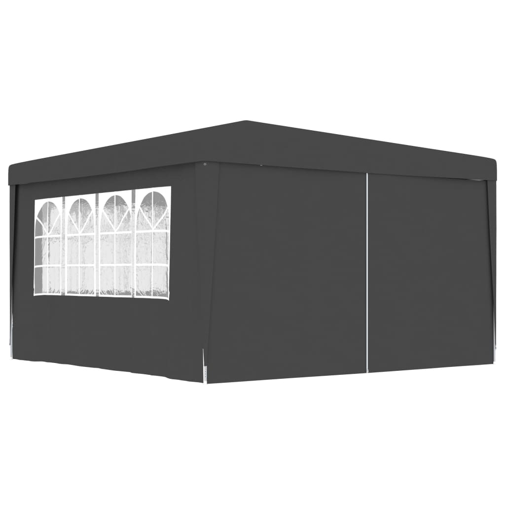 Professional Party Tent with Side Walls 4x4 m Anthracite 90 gm