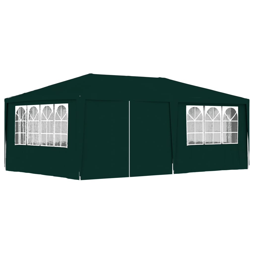 Professional Party Tent with Side Walls 4x6 m Green 90 gm