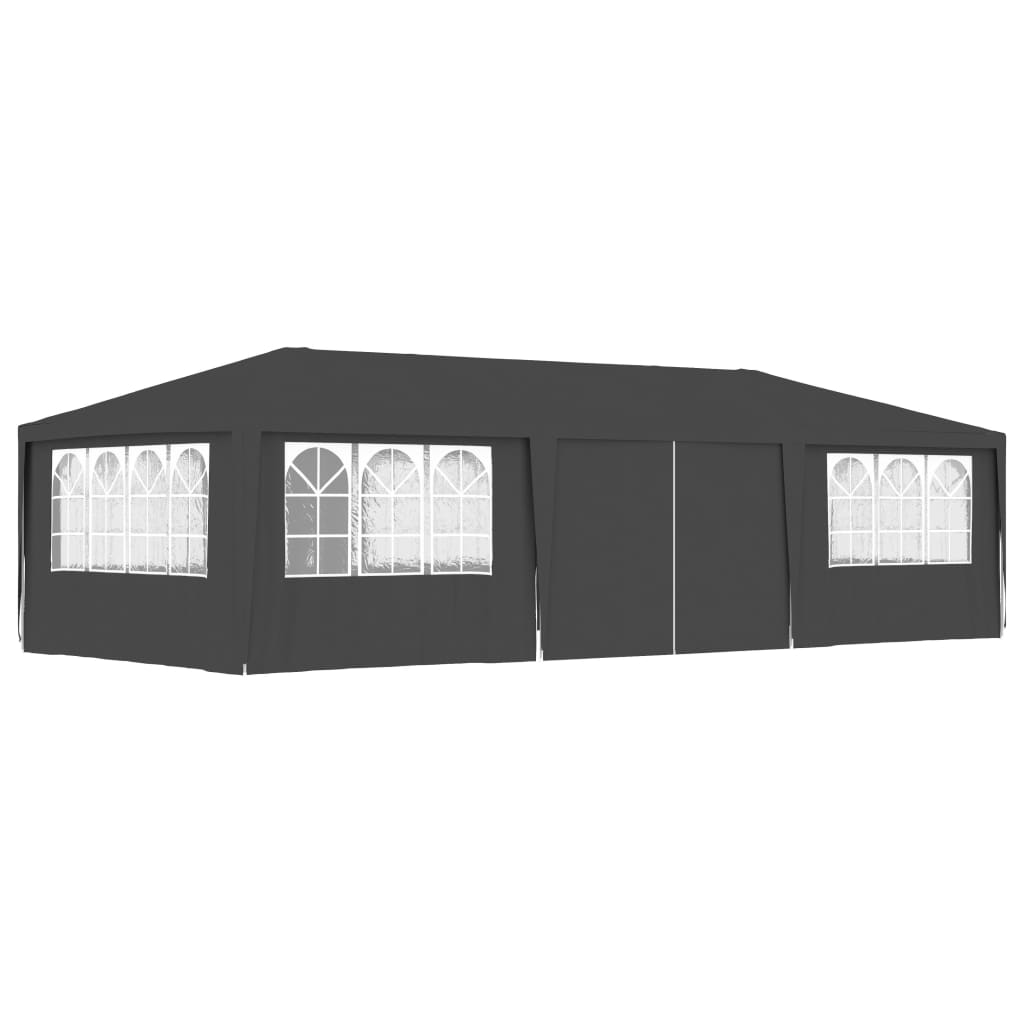 Professional Party Tent with Side Walls 4x9 m Anthracite 90 gm