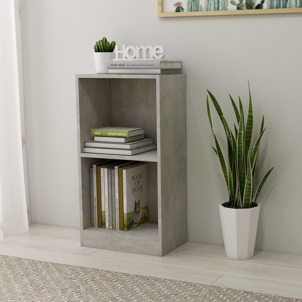 Bookshelf Concrete Grey 40x24x75 cm Chipboard