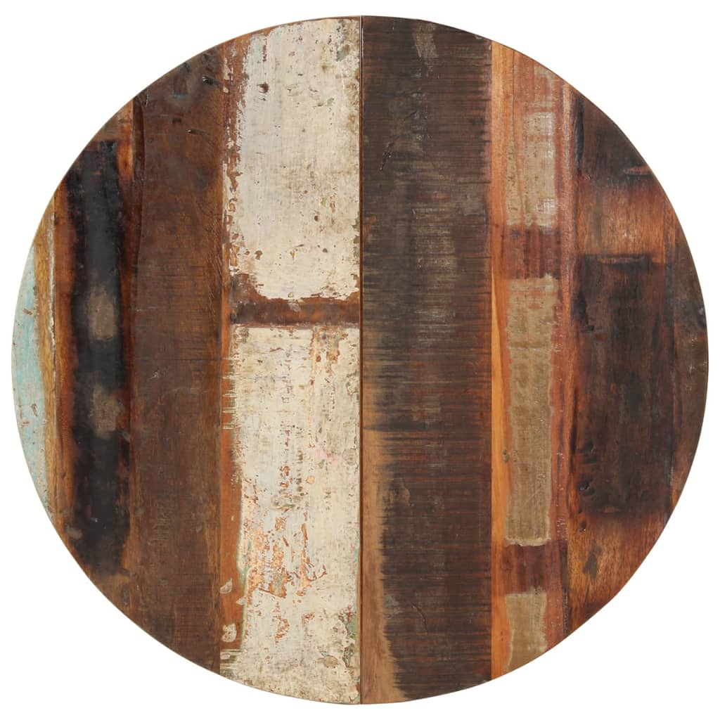 Round Table Top 70 cm 15-16 mm Solid Reclaimed Wood