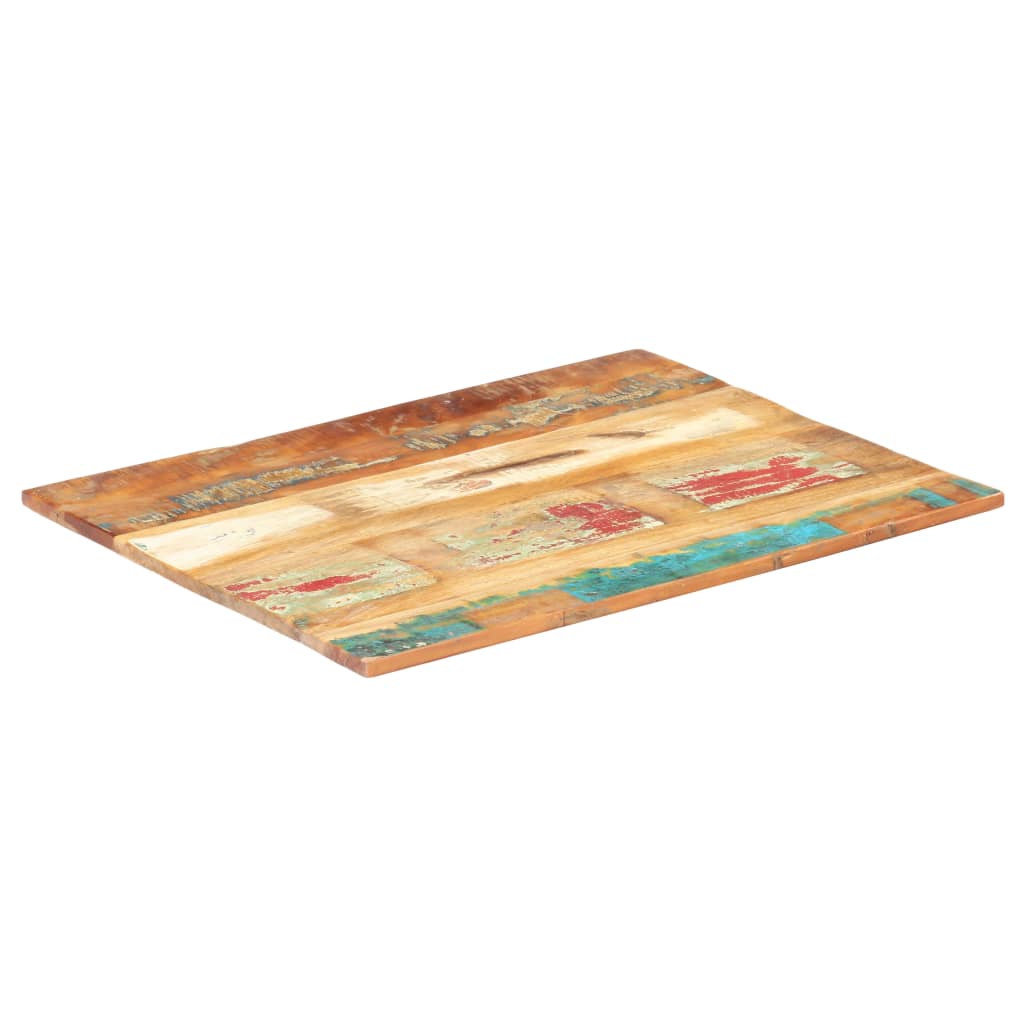 Rectangular Table Top 70x80 cm 15-16 mm Solid Reclaimed Wood