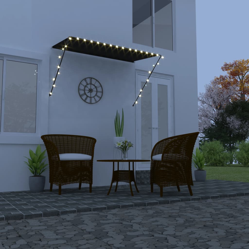 Retractable Awning with LED 250x150 cm Anthracite