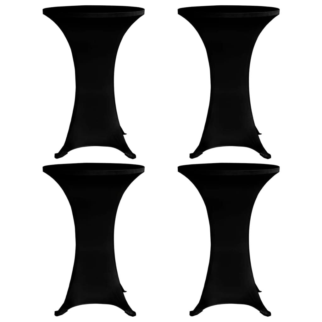 Standing Table Cover Ã ̃60 cm Black Stretch 4 pcs