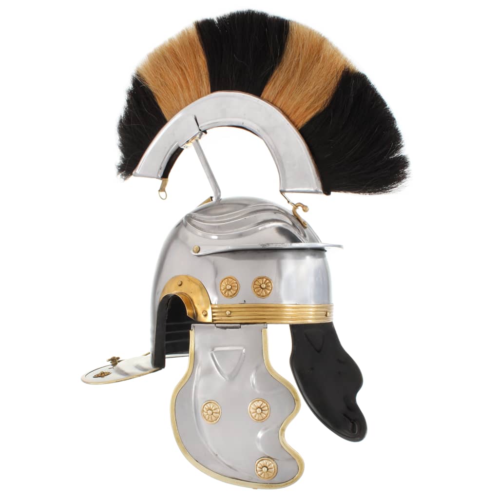 Morli Roman Soldier Helmet Antique Replica LARP Silver Steel