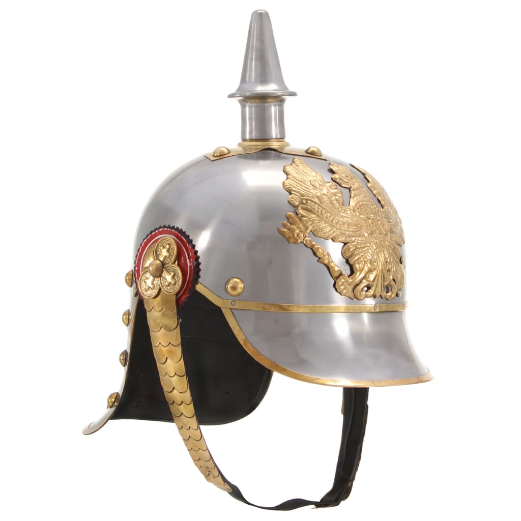 Morli German Prussian Helmet Antique Replica LARP Silver Steel