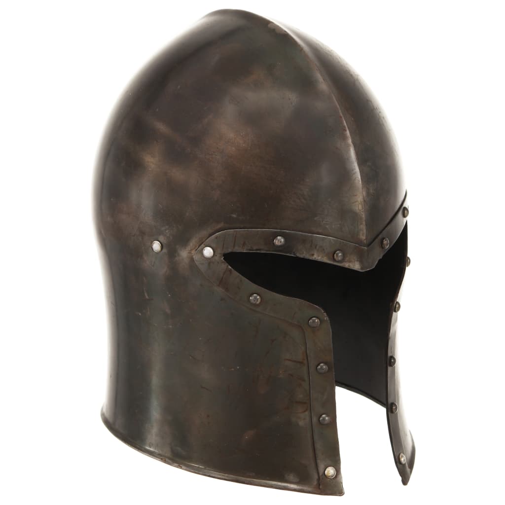 Morli Medieval Knight Helmet Antique Replica LARP Silver Steel