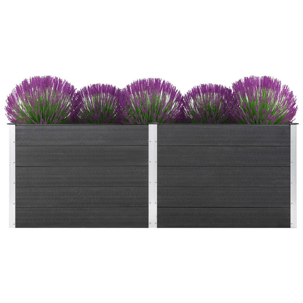Garden Raised Bed 250x100x91 cm WPC Grey