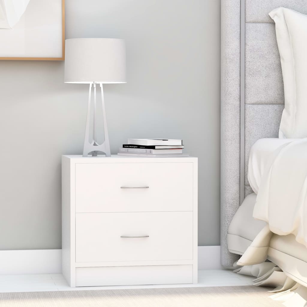 Bedside Table - ABBOTT Jace Nightstand White 40cm