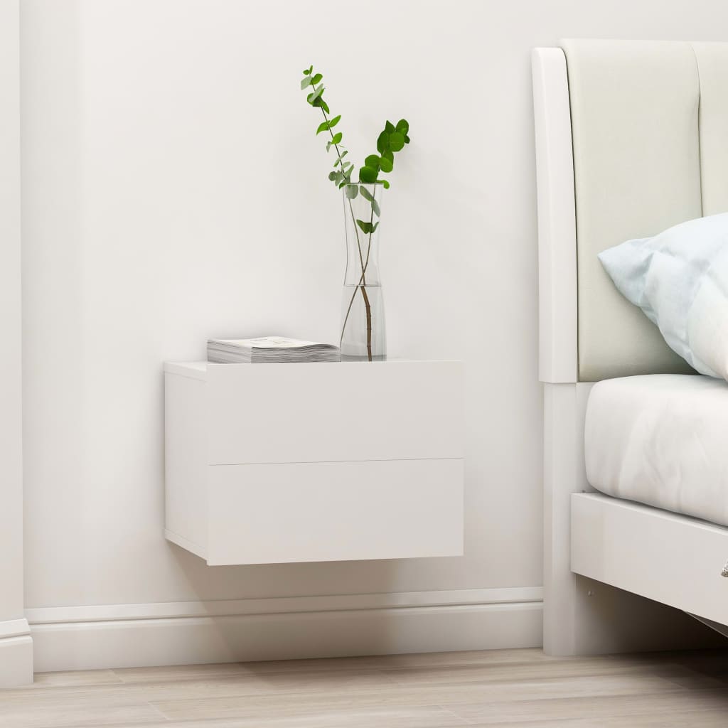 Bedside Table - ENNA Maris Nightstand White 40cm