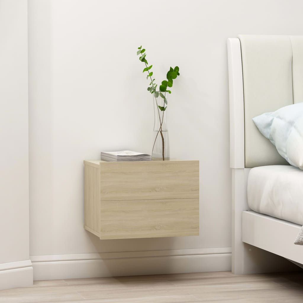Bedside Table - ENNA Liora Nightstand Sonoma Oak 40cm