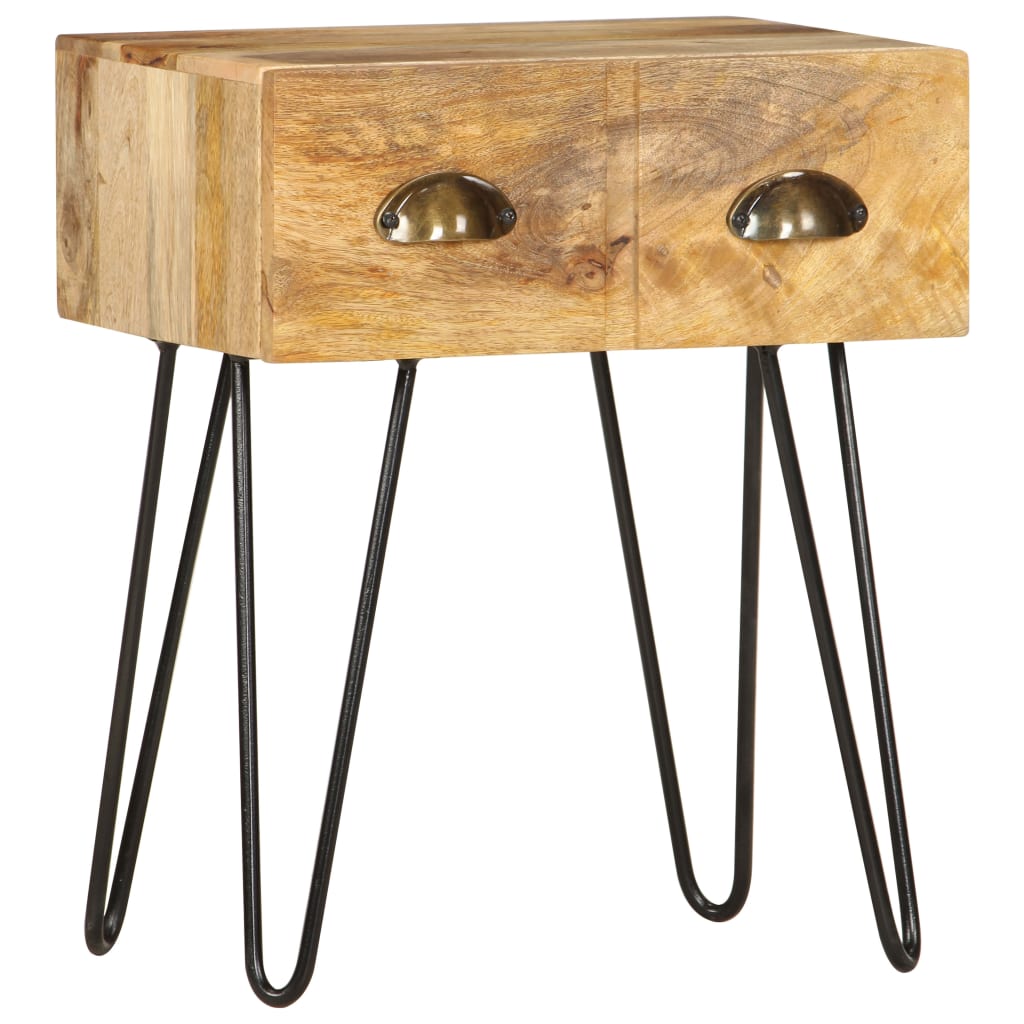 Bedside Table - ANCONA Ben Nightstand Brown 40cm