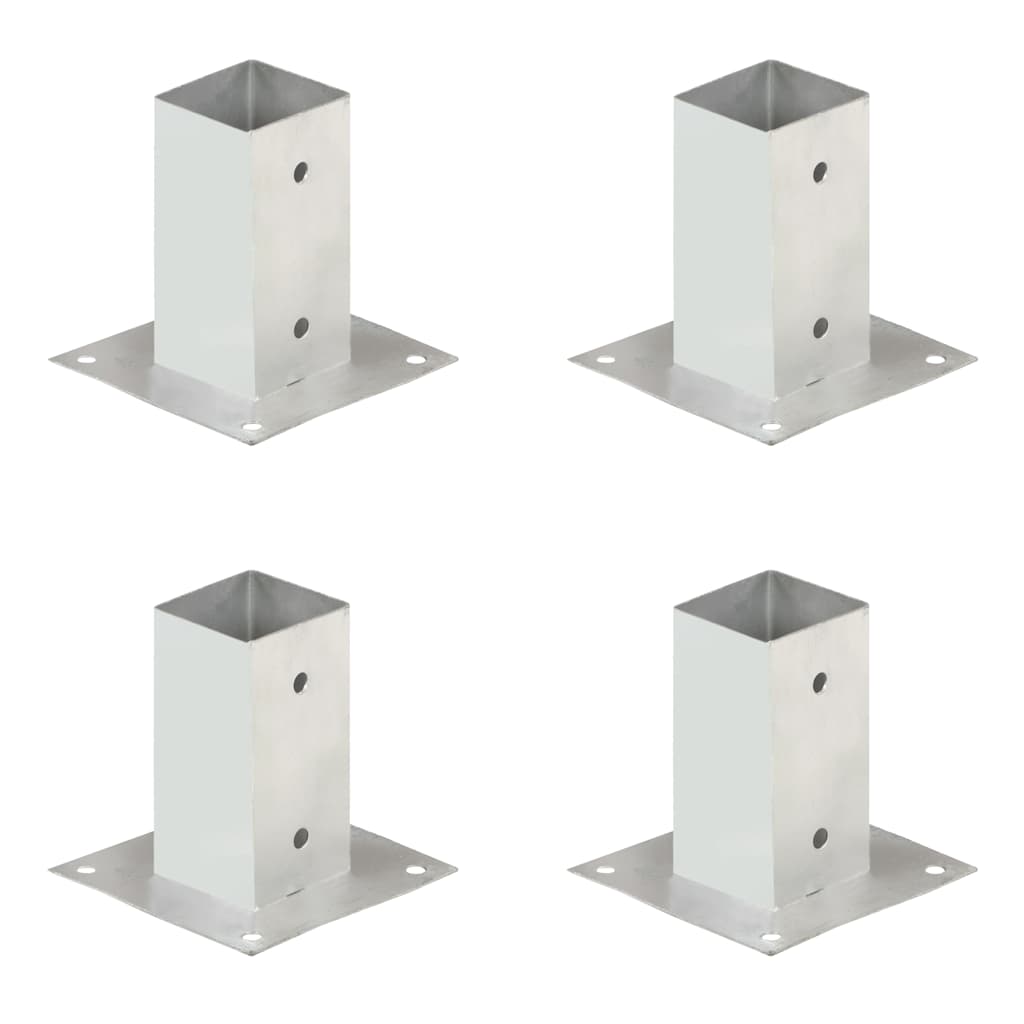 Post Anchors 4 Pcs Galvanised Metal 71mm