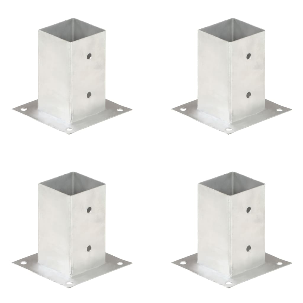 Post Anchors 4 Pcs Galvanised Metal 81mm