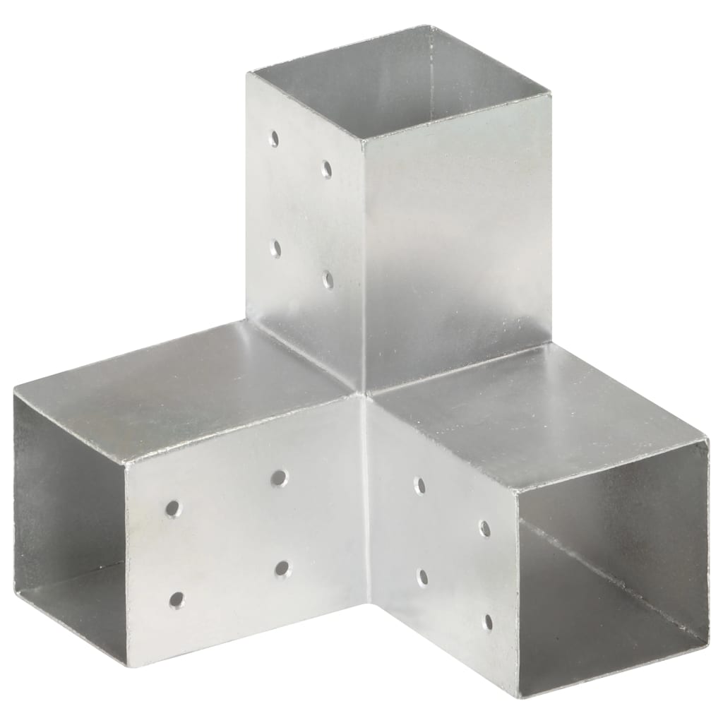 Post Connector Y Shape Galvanised Metal 81x81mm