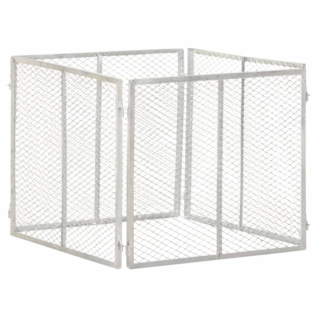 OLUX Garden Composter 85x85x70 cm Galvanised Iron