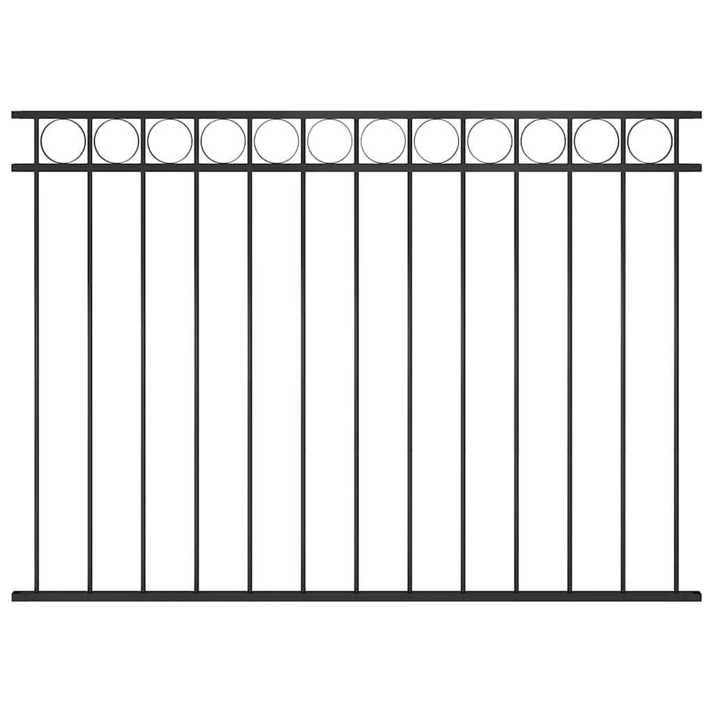 Fence Panel Steel 1.7x1.2 m Black