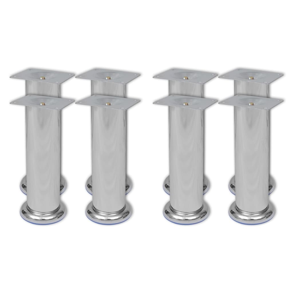 Sofa Legs 8 pcs Round Chrome 180 mm