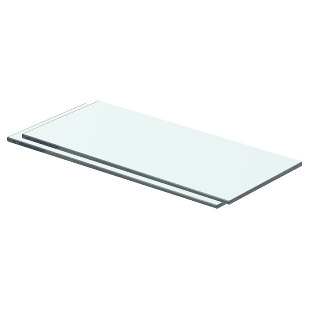 Shelves 2 pcs Panel Glass Clear 40x12 cm