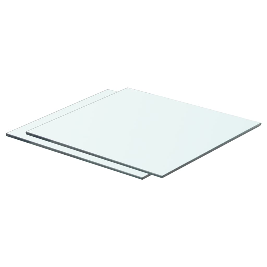 Shelves 2 pcs Panel Glass Clear 40x30 cm