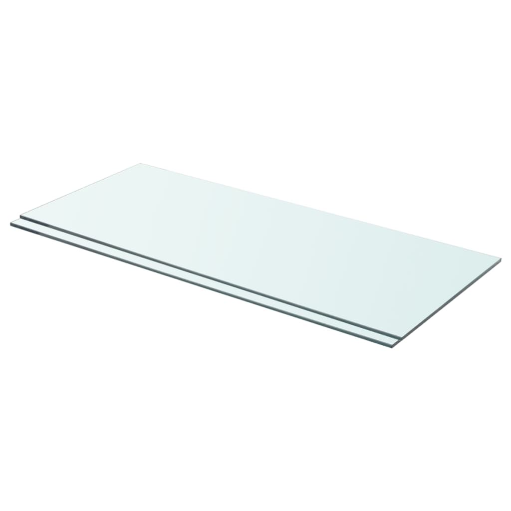 Shelves 2 pcs Panel Glass Clear 70x30 cm
