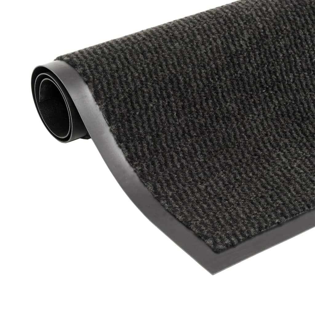 Dust Control Mats 2 Pcs Rectangular Tufted 40x60cm Black