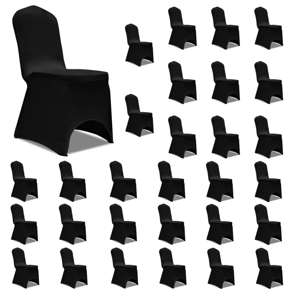 LOHEAT Chair Cover Stretch 30 pcs - Black