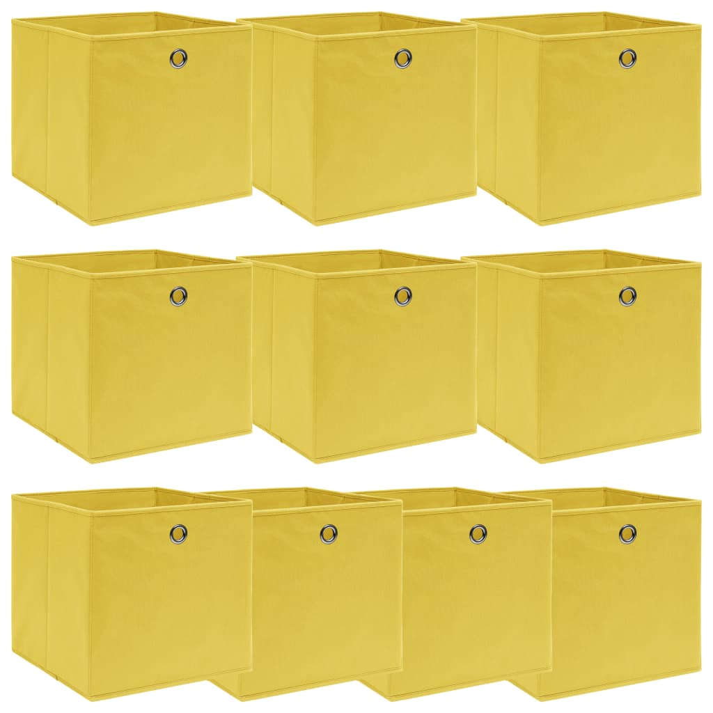 ELOLOFT Storage Boxes 10 pcs 32x32x32 cm Fabric - Yellow