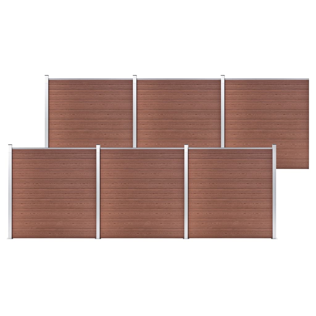 Garden Fence WPC 1045x186 cm Brown