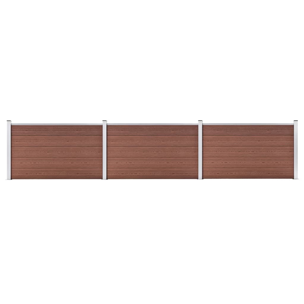 Garden Fence WPC 526x106 cm Brown