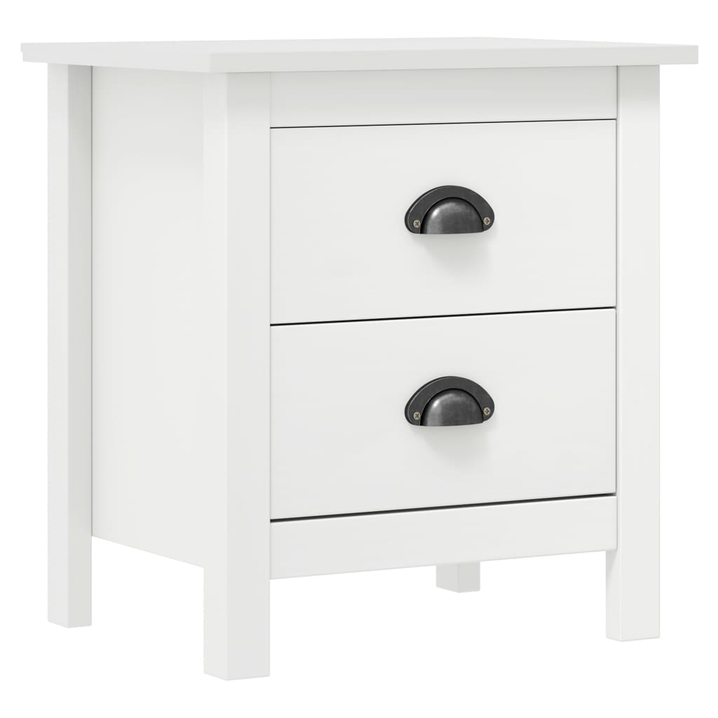 Bedside Table - DUNCAN Nightstand White 46cm