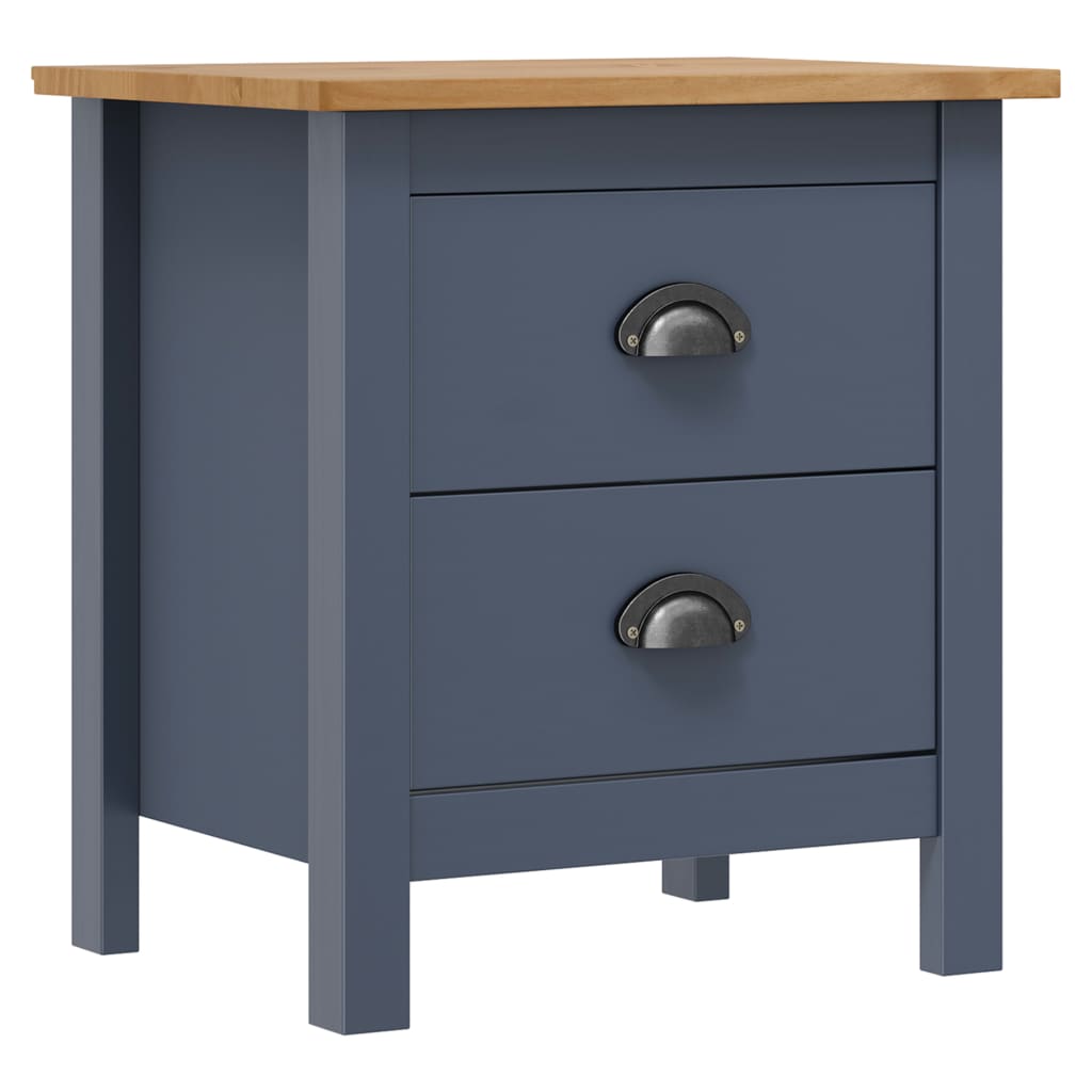 Bedside Table - DUNCAN Nightstand Grey 46cm