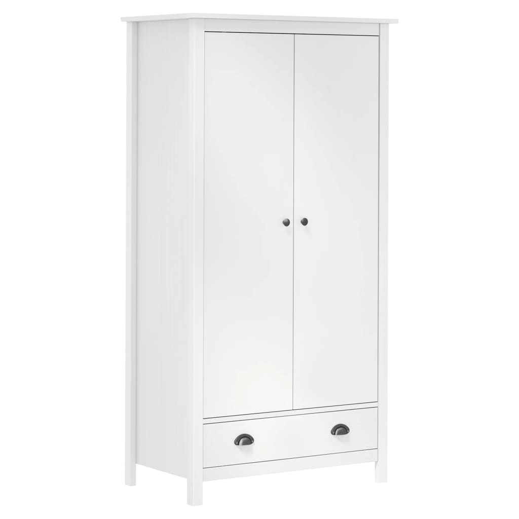 PETRA 2 Door Wardrobe with 1 Drawer White - 89cm