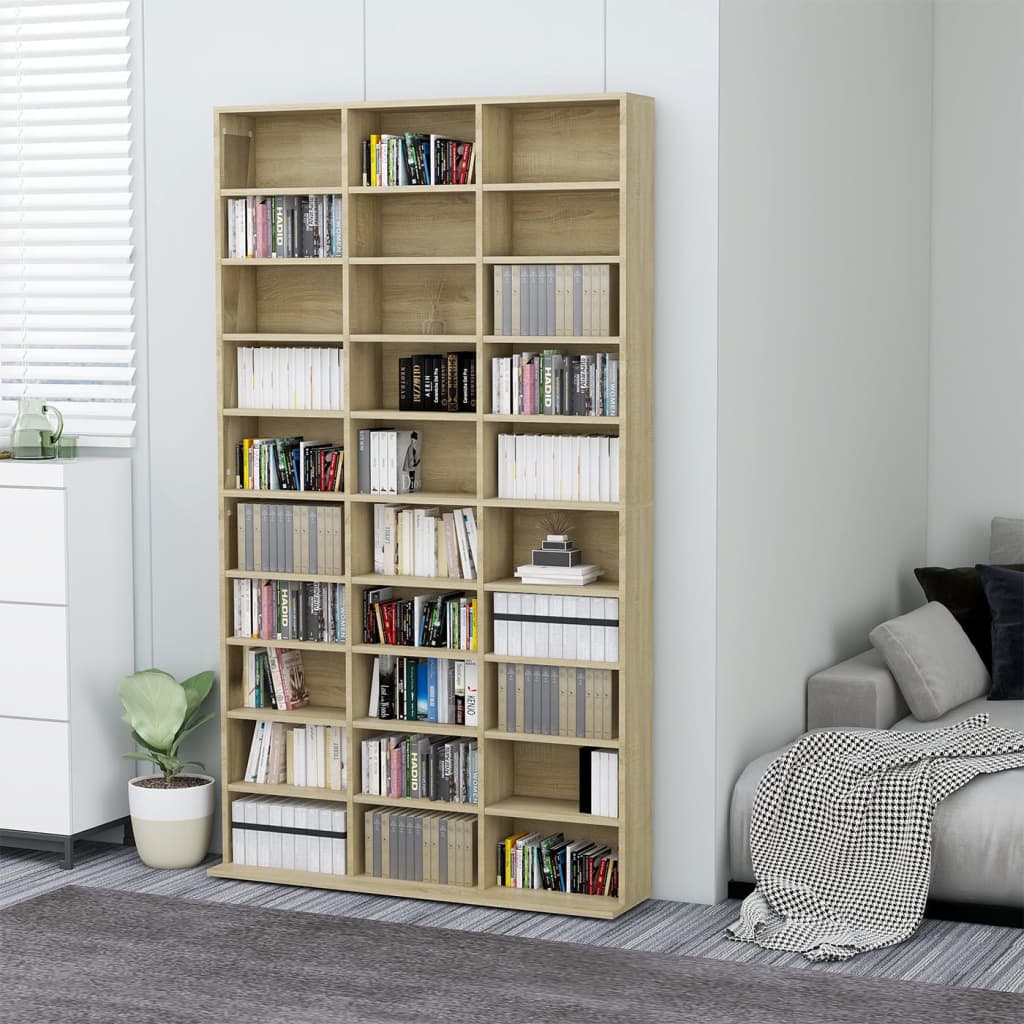 CD Cabinet Sonoma Oak 102x16x177.5 cm Engineered Wood