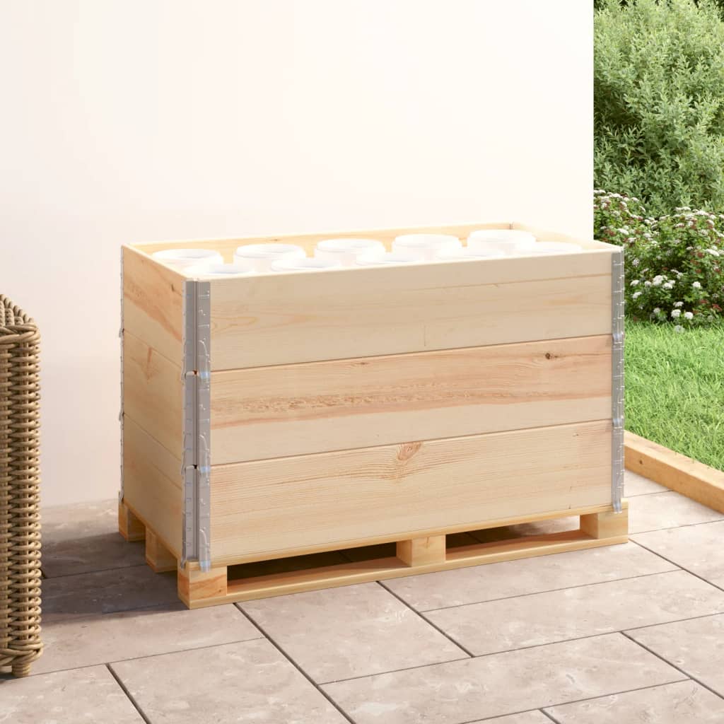 Pallet Collars 3 Pcs 50x100cm Solid Pine Wood