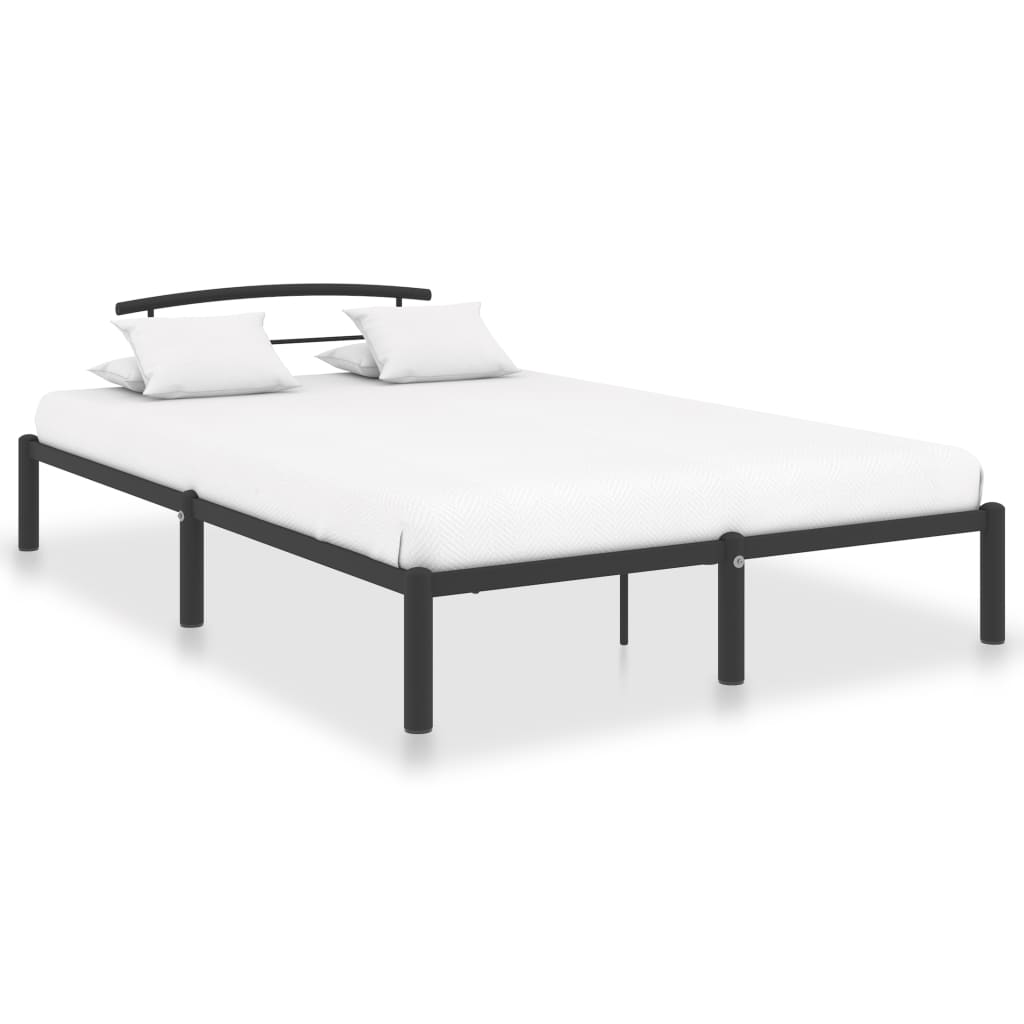 Bed Frame Black Metal 160x200 cm