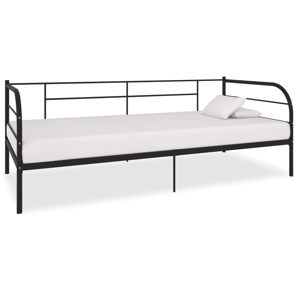 Daybed Frame Black Metal 90x200 cm