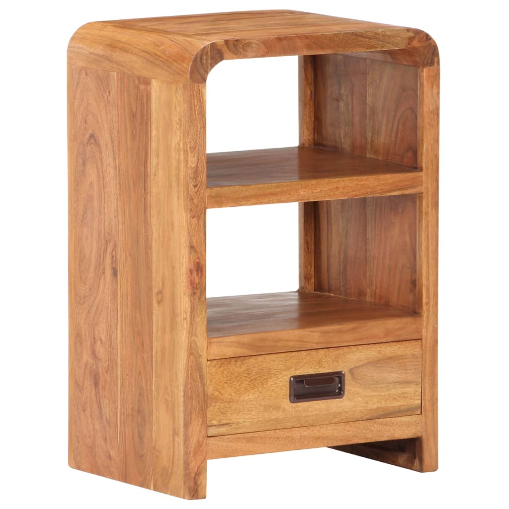 Bedside Table - STOKE Nightstand Honey Finish 40cm