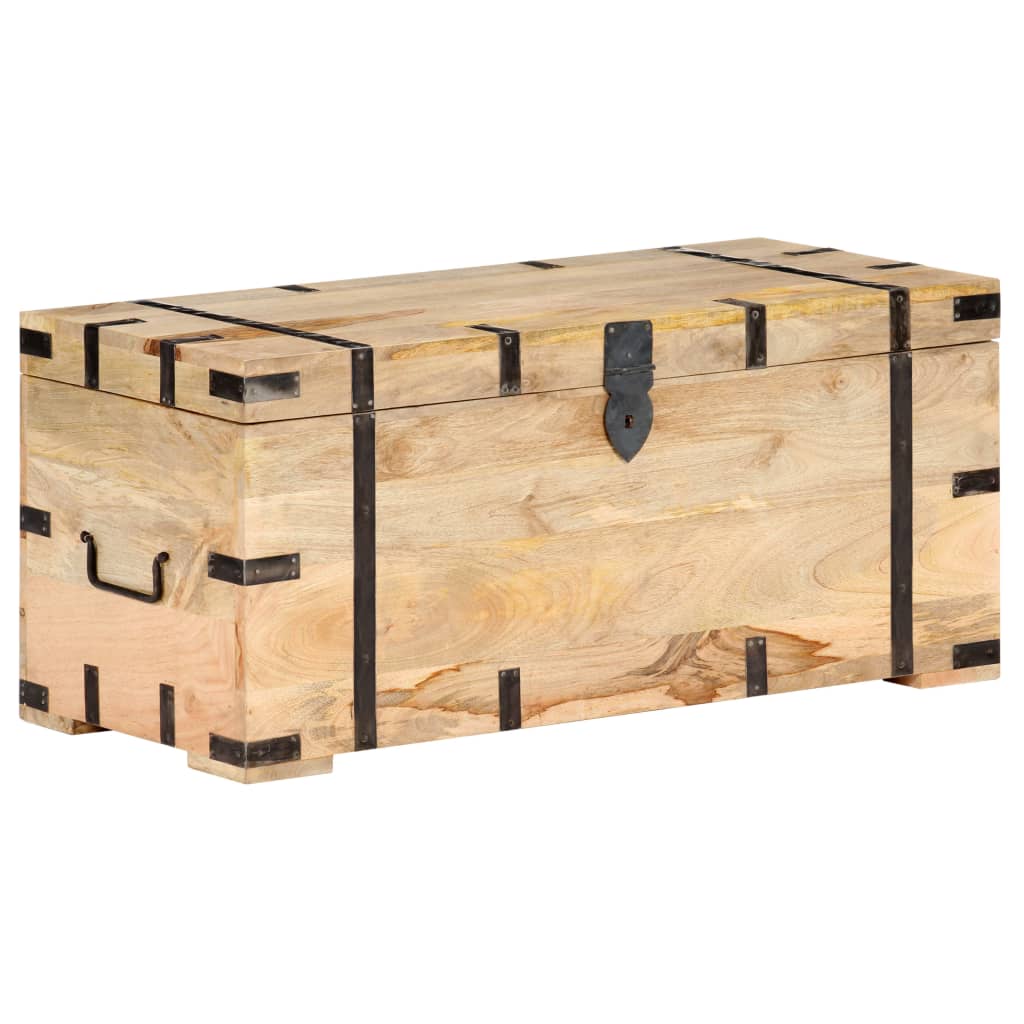 Chest 90x40x40cm Solid Mango Wood - Natural